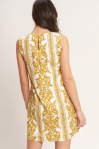 CITY GIRL WITH EDGE WOVEN MINI SHIFT DRESS Flying Tomato