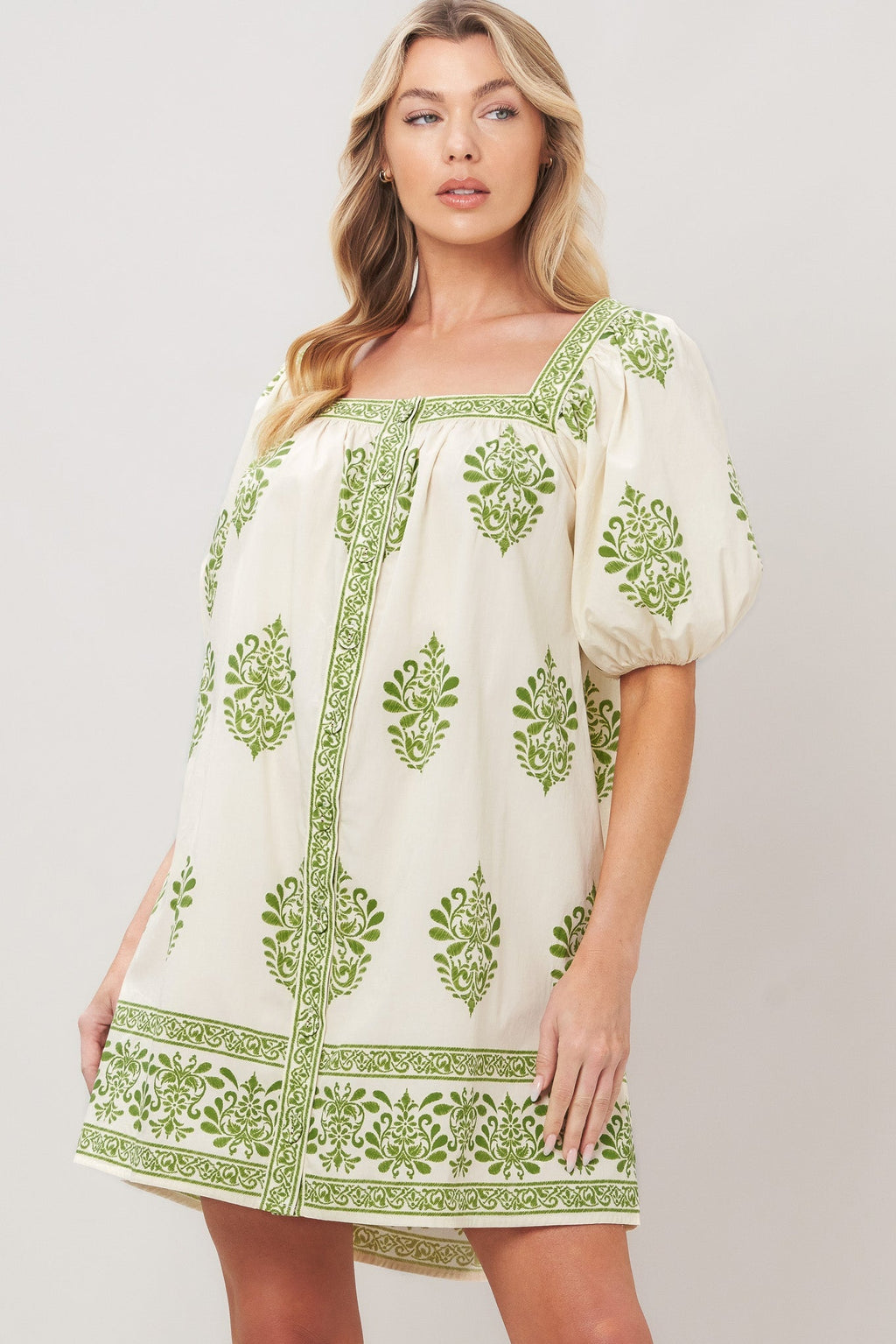 SWEET MEADOW WOVEN MINI DRESS Flying Tomato
