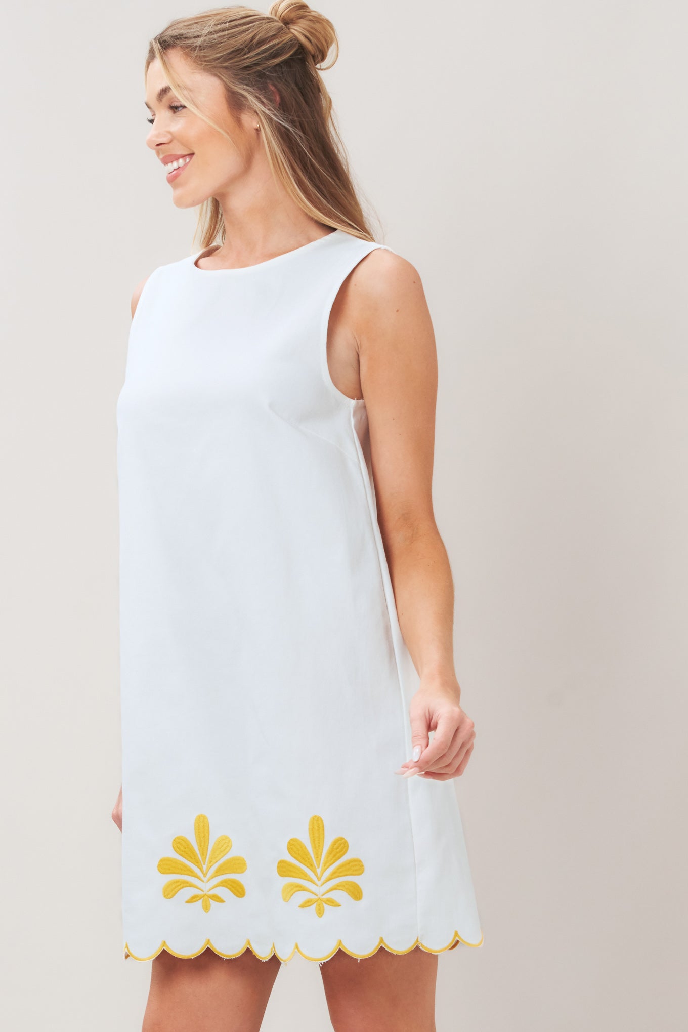 SWEET AS SUNSHINE WOVEN MINI DRESS Flying Tomato