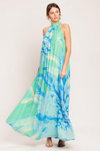 BLUE HORIZON WOVEN MAXI DRESS Flying Tomato