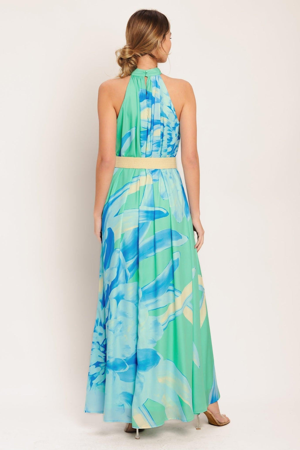 BLUE HORIZON WOVEN MAXI DRESS Flying Tomato