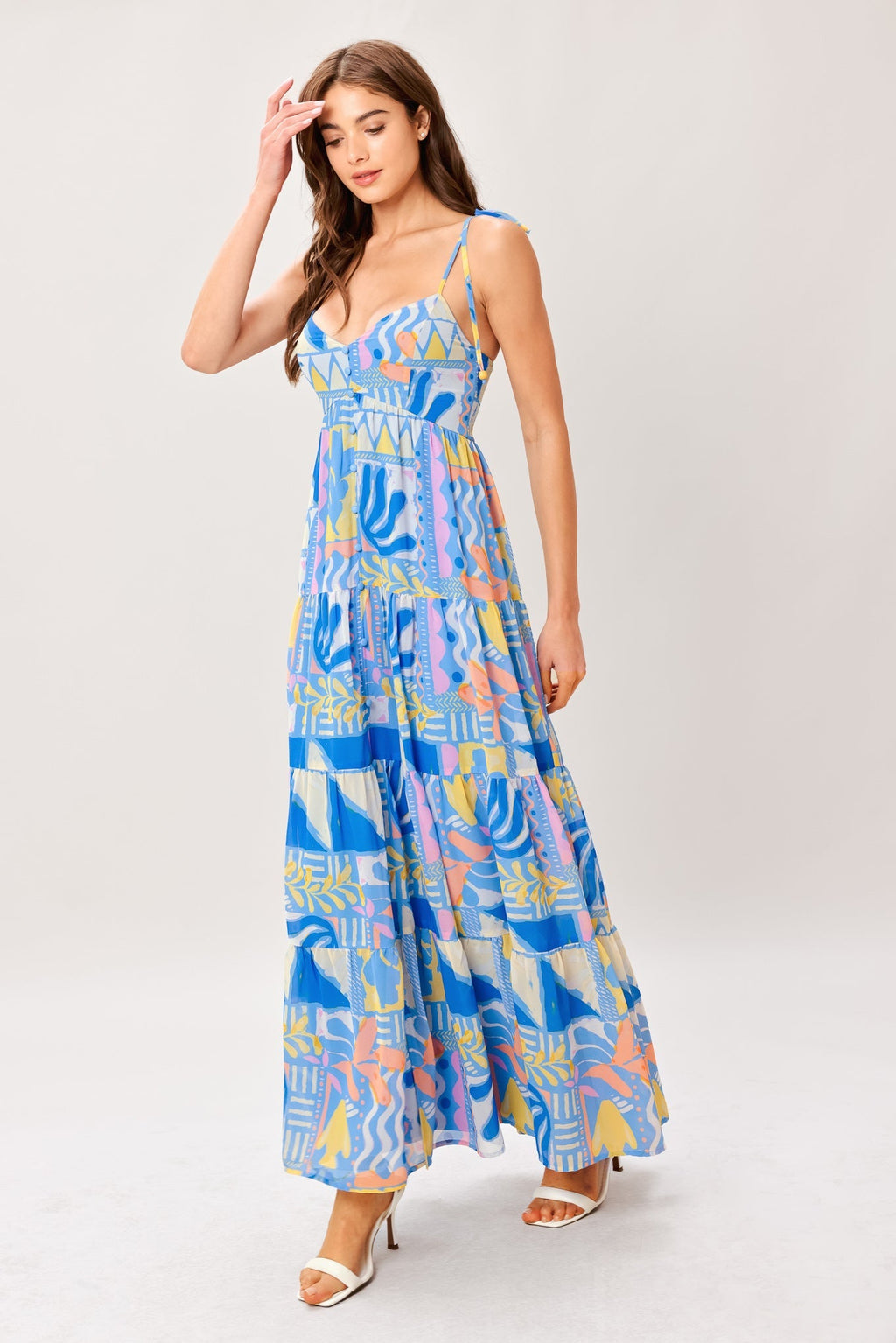 SEASIDE LOVE FLOW WOVEN MAXI DRESS Flying Tomato