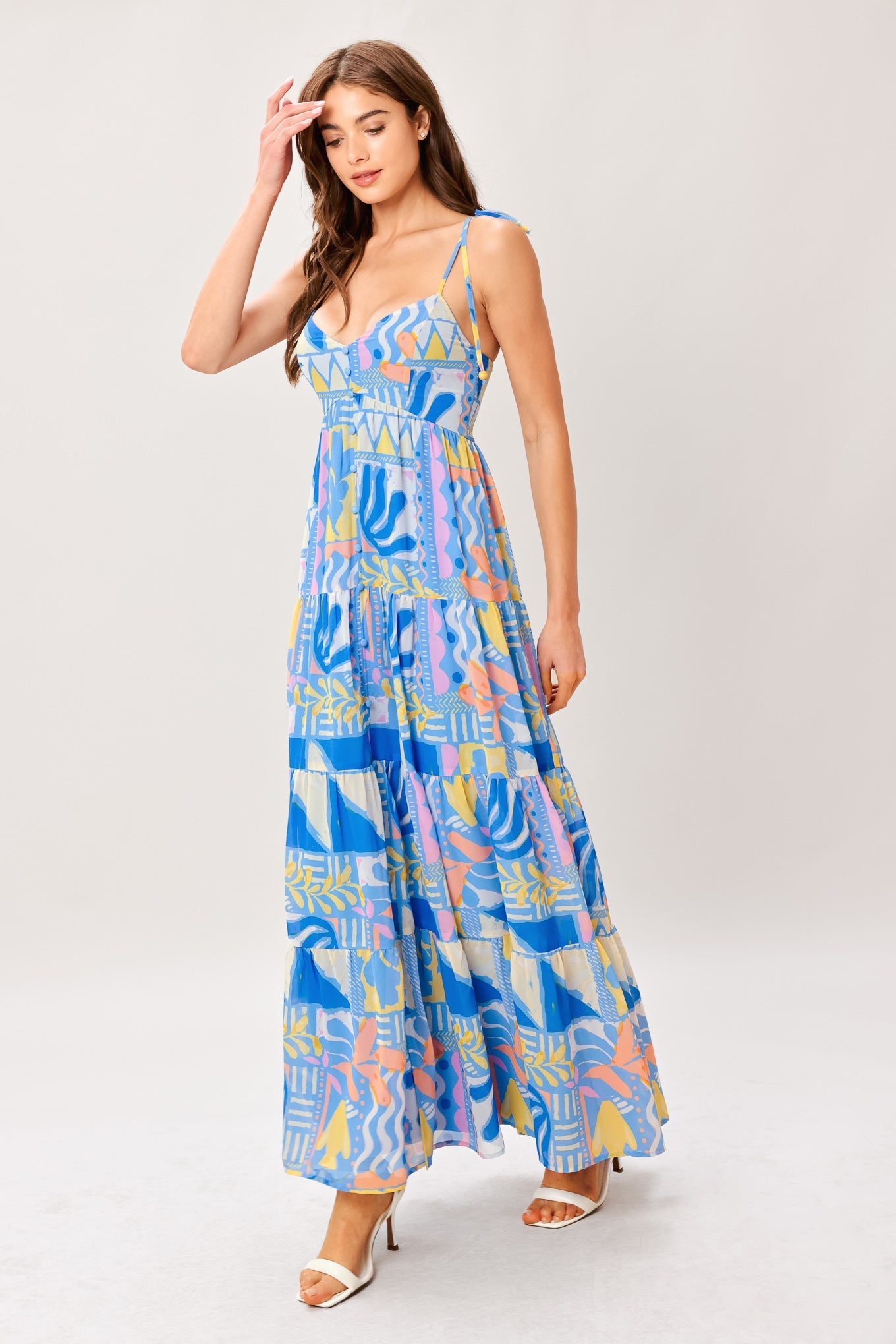 SEASIDE LOVE FLOW WOVEN MAXI DRESS Flying Tomato