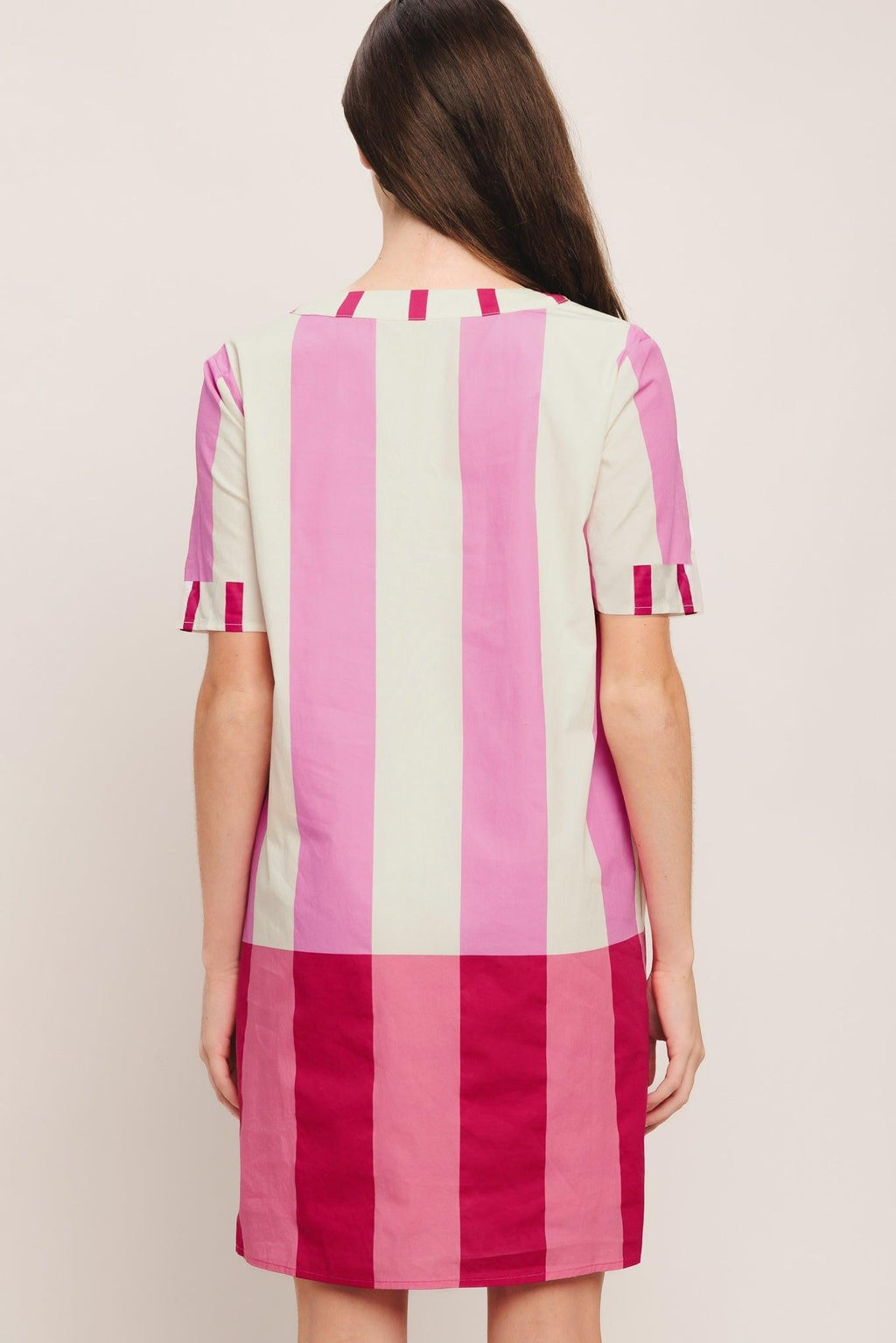 FRESH PINK WOVEN MINI DRESS Flying Tomato