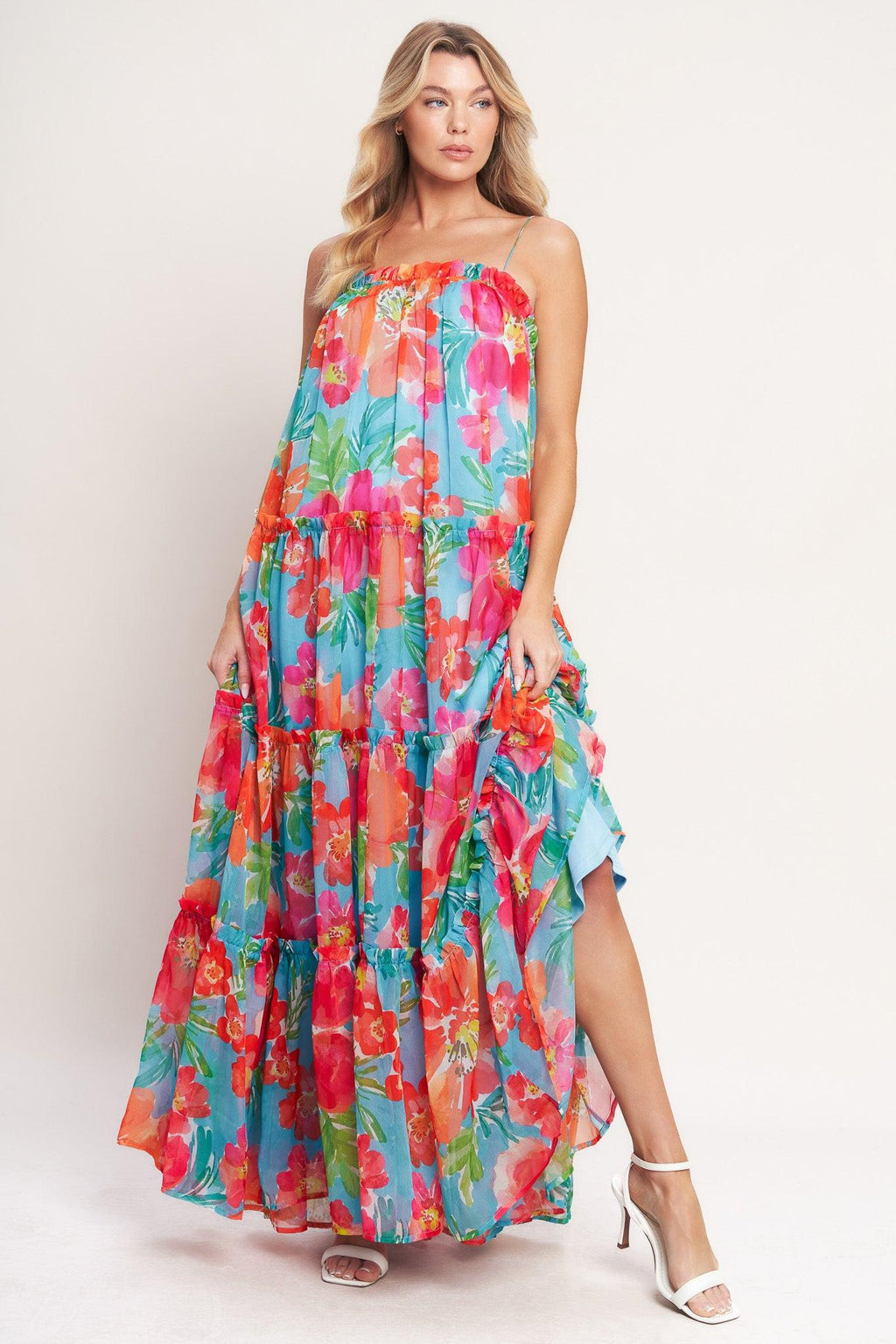 TROPICAL DAYDREAM WOVEN MAXI DRESS Flying Tomato