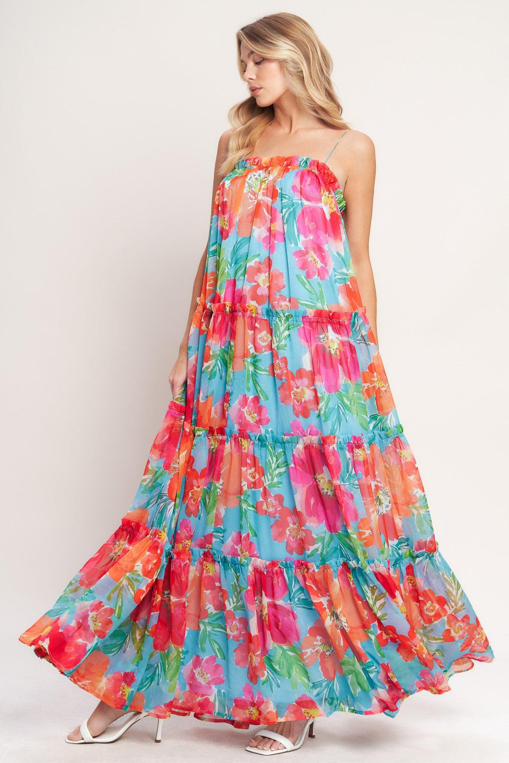 TROPICAL DAYDREAM WOVEN MAXI DRESS Flying Tomato