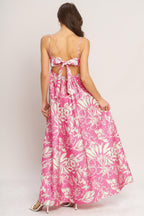 SUMMER HEAT FLORAL WOVEN MAXI DRESS Flying Tomato