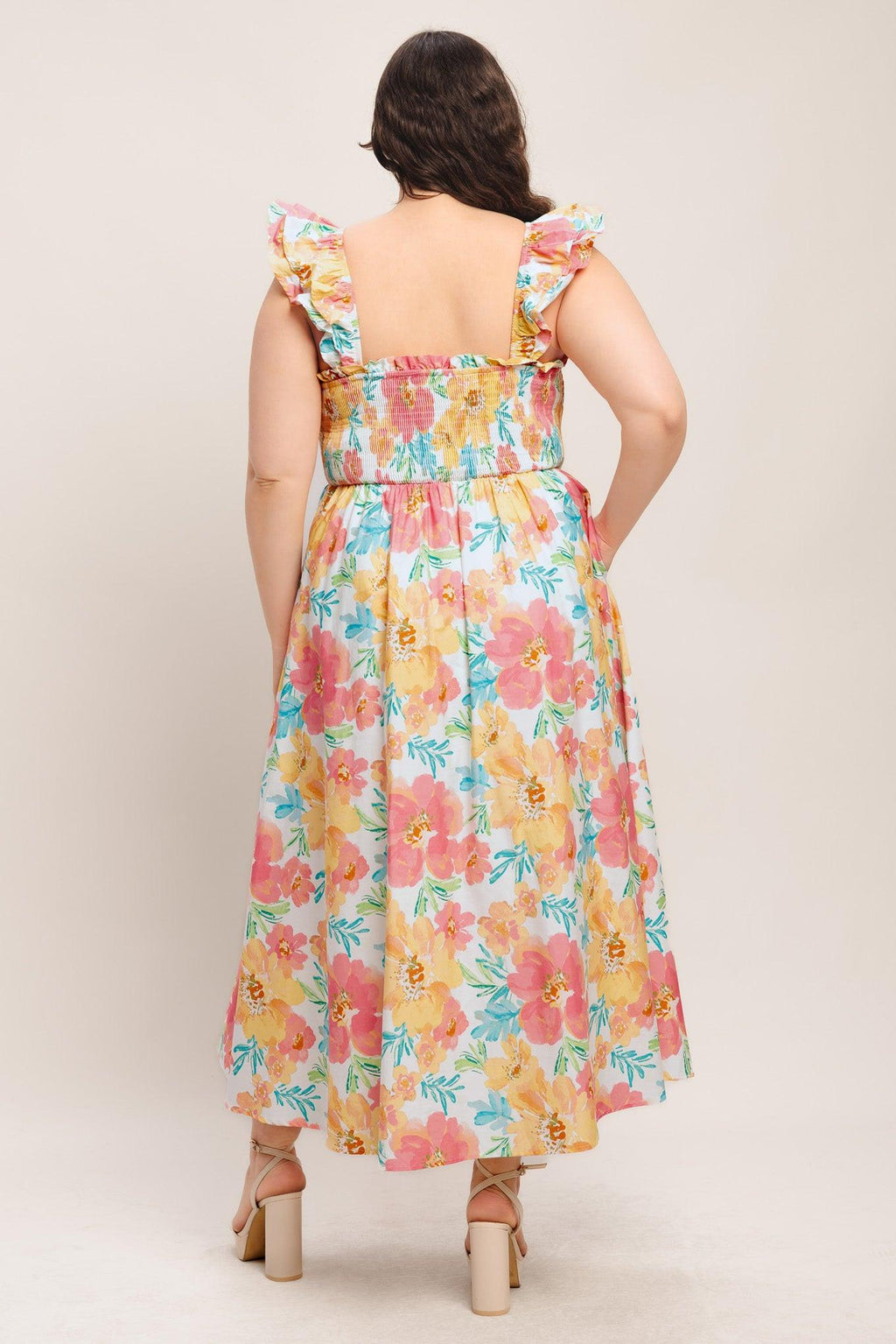 SOFT SUNSHINE WOVEN MIDI DRESS Flying Tomato