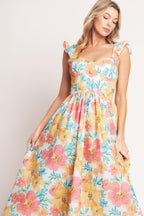 SOFT SUNSHINE WOVEN MIDI DRESS Flying Tomato