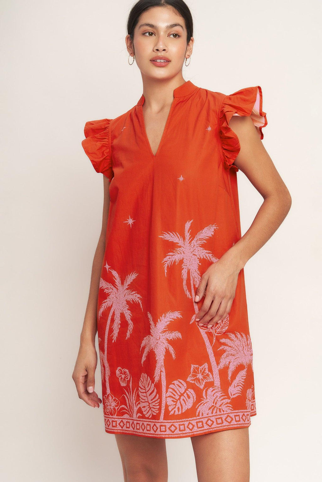 ISLAND STATE OF MIND WOVEN MINI DRESS Flying Tomato