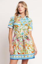 COASTAL MARKET WOVEN MINI DRESS Flying Tomato