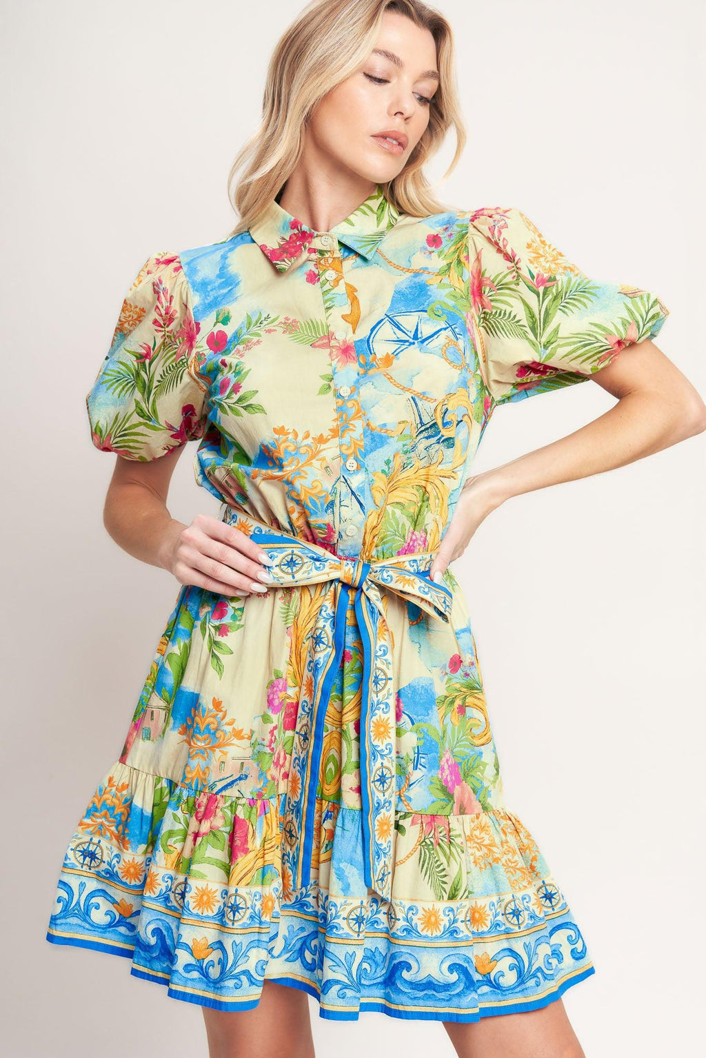 MEET ME IN PARADISE WOVEN MINI DRESS Flying Tomato