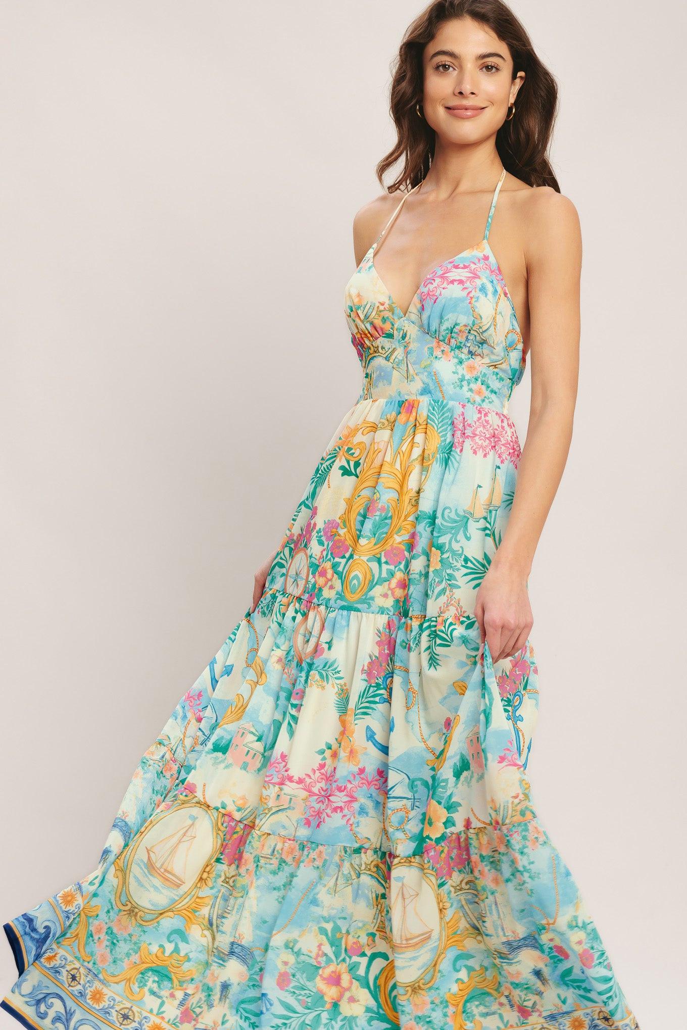 CAPRI SAIL AWAY WOVEN MAXI DRESS Flying Tomato