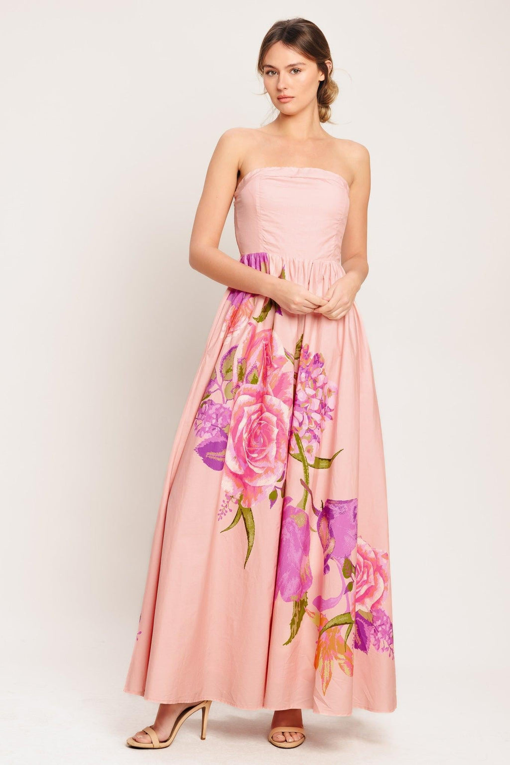 ROSE SERENADE WOVEN MAXI DRESS Flying Tomato