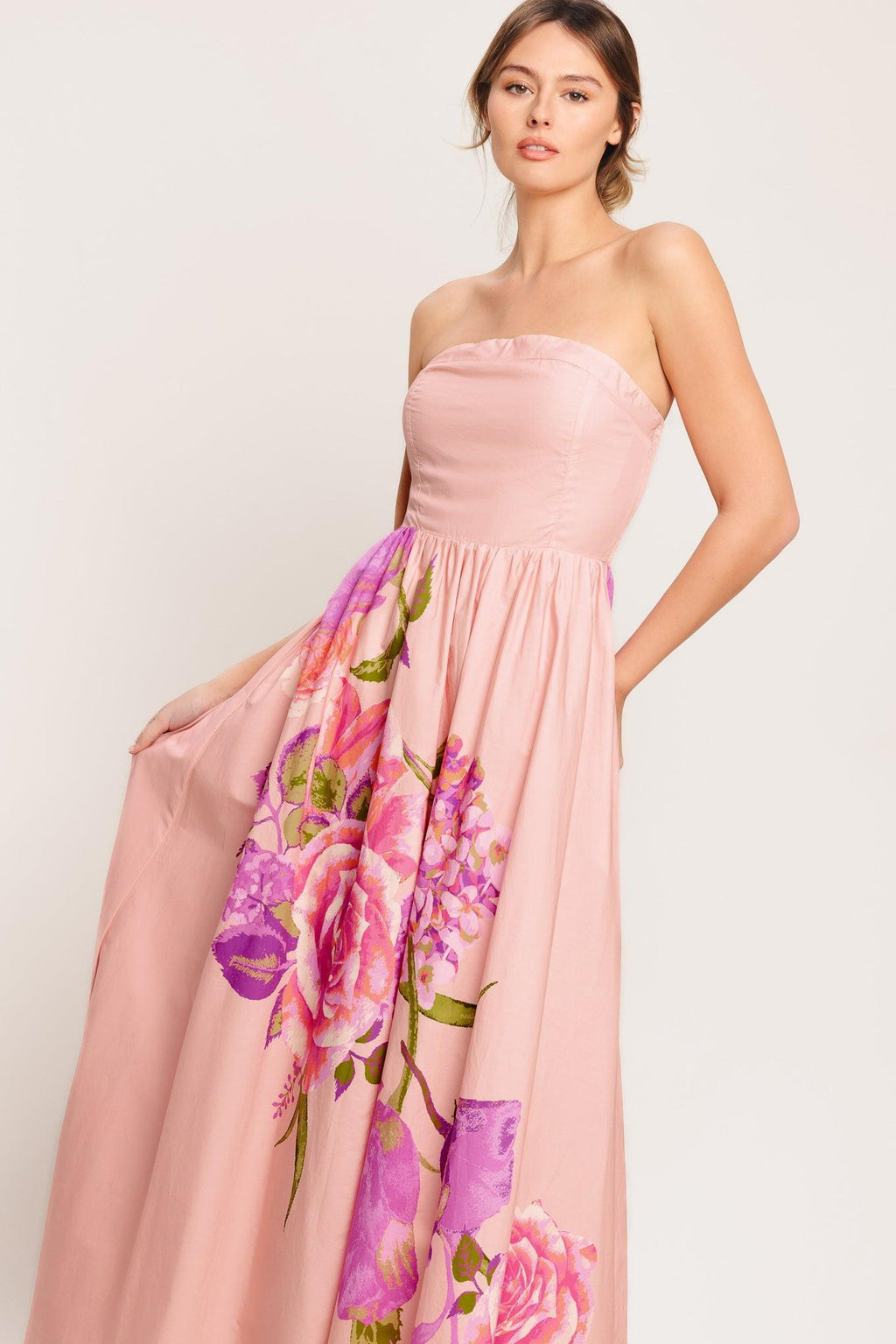 ROSE SERENADE WOVEN MAXI DRESS Flying Tomato
