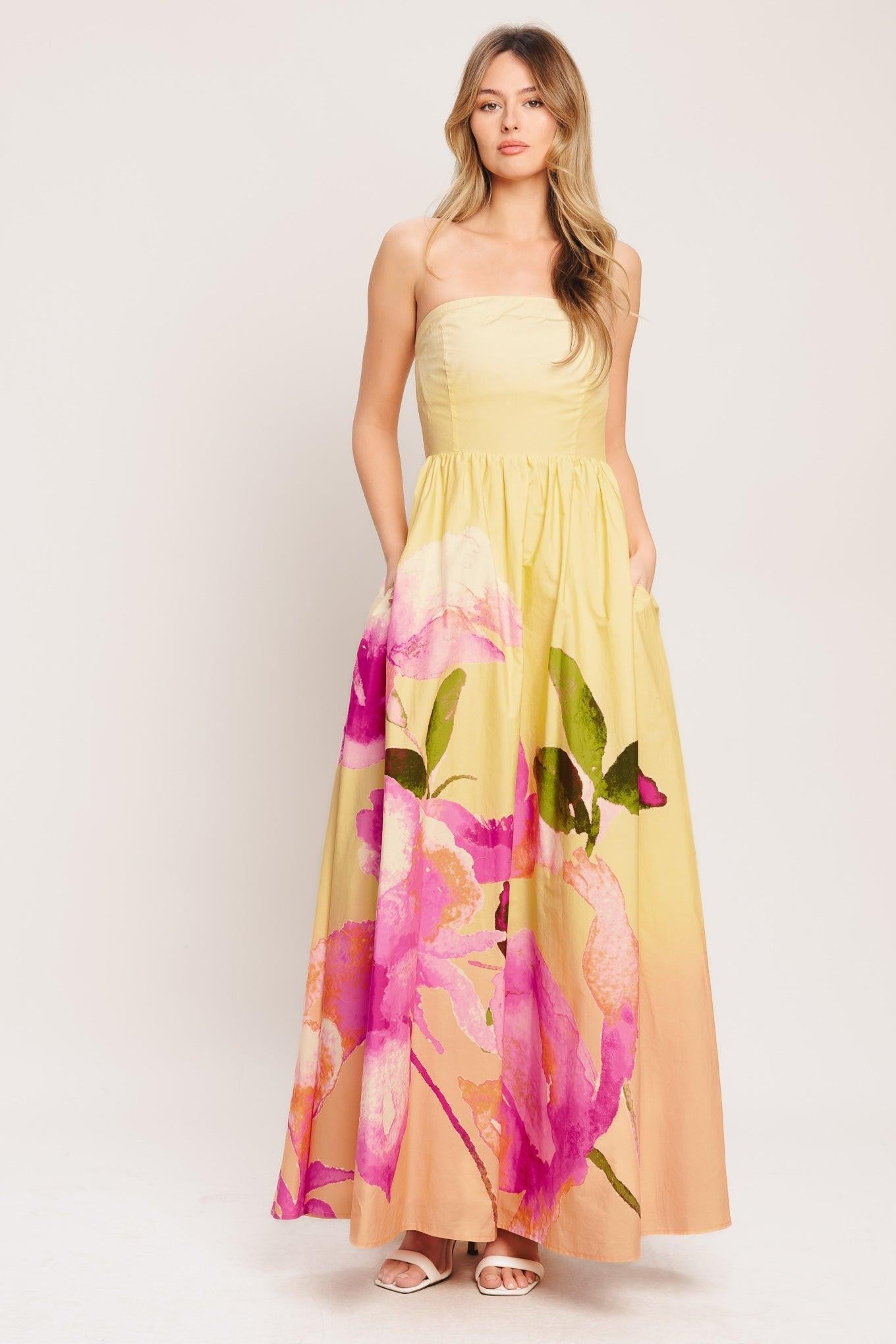 DREAMY OMBRE WOVEN MAXI DRESS Flying Tomato