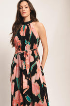 GARDEN NOIR WOVEN MAXI DRESS Flying Tomato