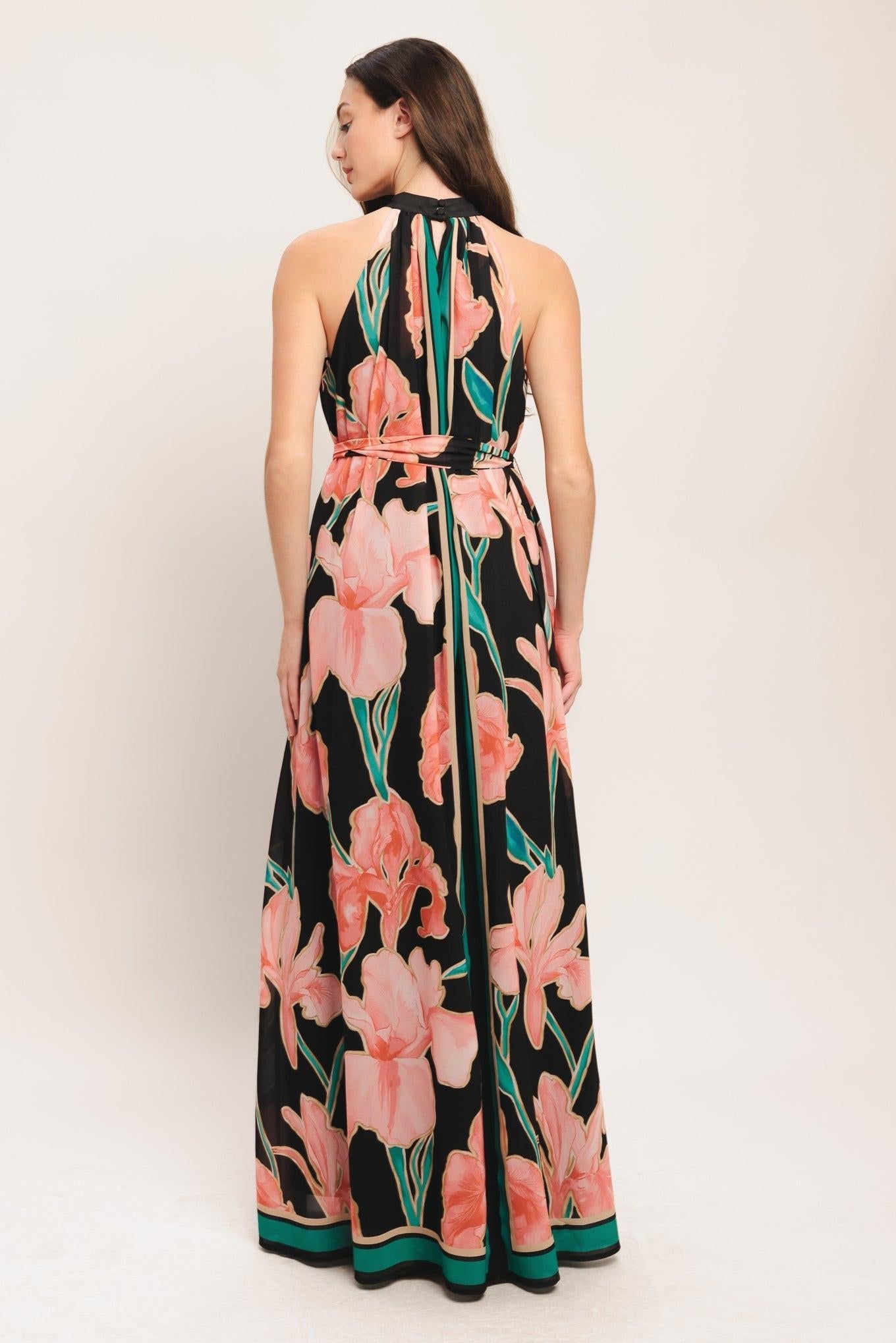 GARDEN NOIR WOVEN MAXI DRESS Flying Tomato