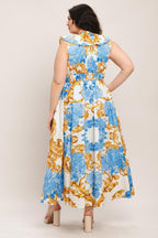 BAROQUE BLOOM WOVEN MIDI DRESS Flying Tomato