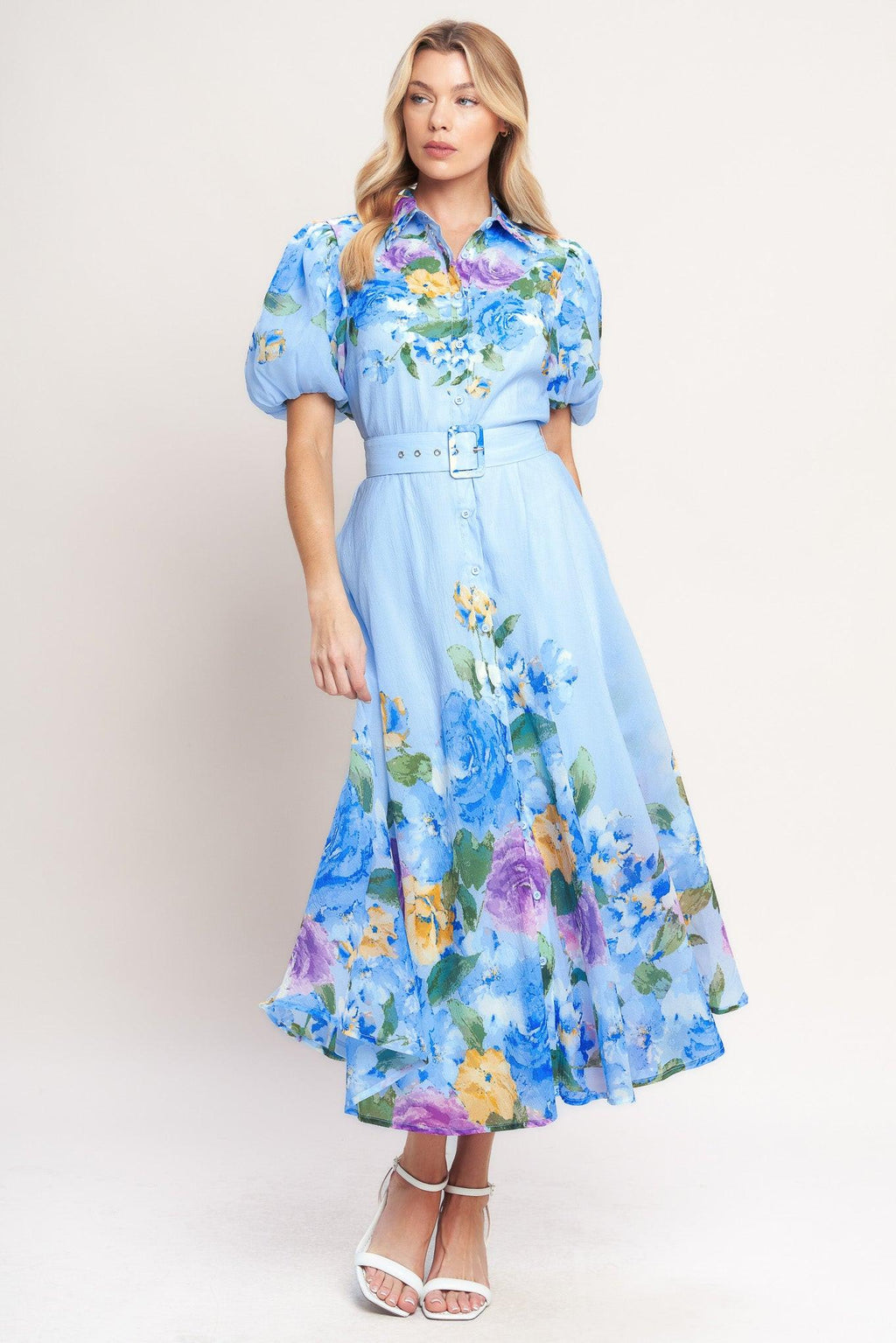 SPRINGTIME SWEETHEART WOVEN MIDI DRESS Flying Tomato