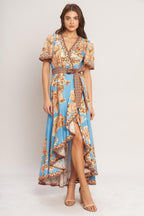 HAVANA HEAT WOVEN HI-LO MIDI DRESS Flying Tomato