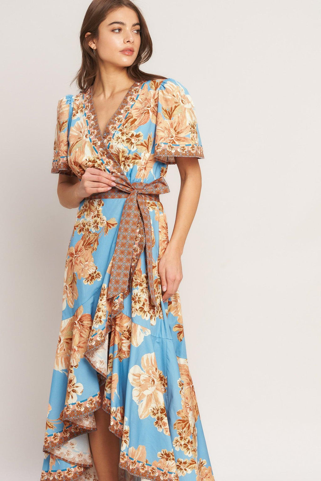 HAVANA HEAT WOVEN HI-LO MIDI DRESS Flying Tomato