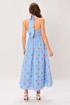 COTTON CANDY SKY DOT WOVEN MIDI DRESS Flying Tomato