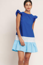 SEASIDE SWEETHEART COLOR BLOCKED MINI DRESS Flying Tomato