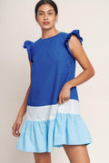 SEASIDE SWEETHEART COLOR BLOCKED MINI DRESS Flying Tomato