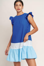 SEASIDE SWEETHEART COLOR BLOCKED MINI DRESS Flying Tomato