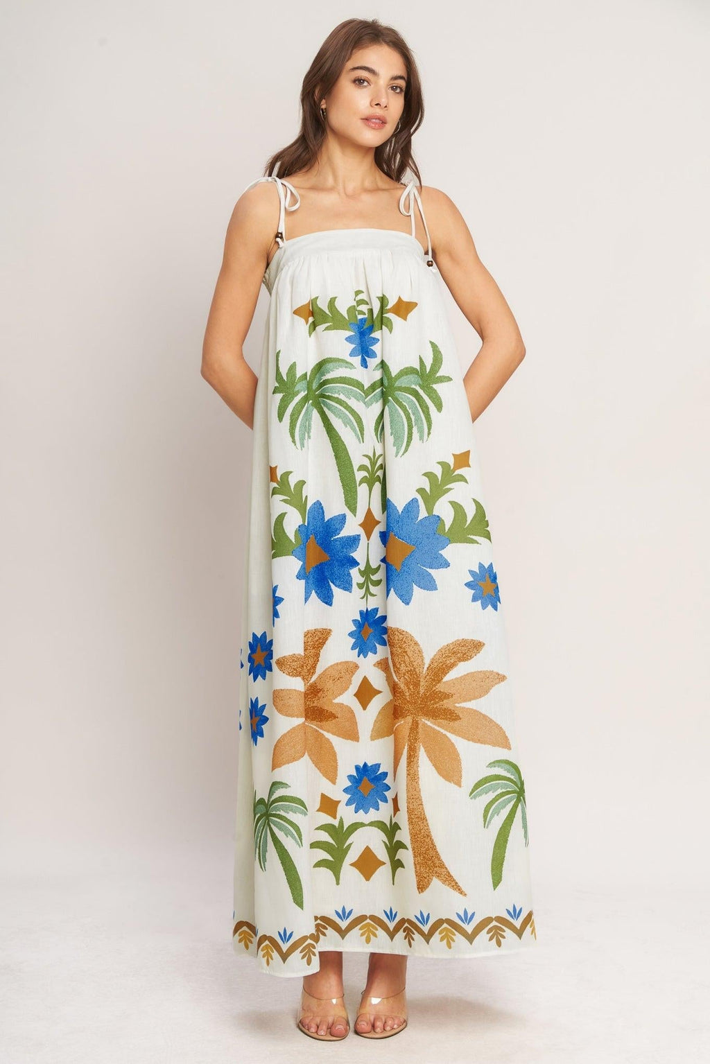 TROPIC ARTE FLOW WOVEN MAXI DRESS Flying Tomato