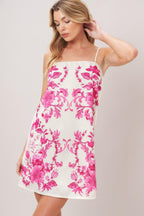 CHIC BLOSSOM WOVEN MINI DRESS Flying Tomato