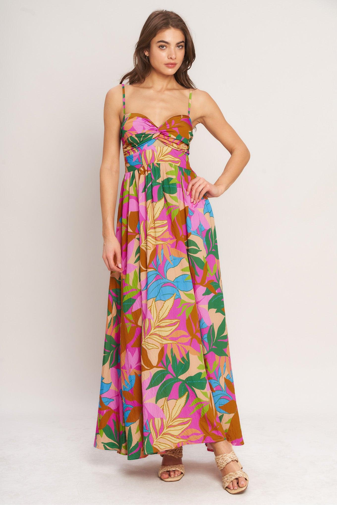 TROPIC FIESTA WOVEN MAXI DRESS Flying Tomato