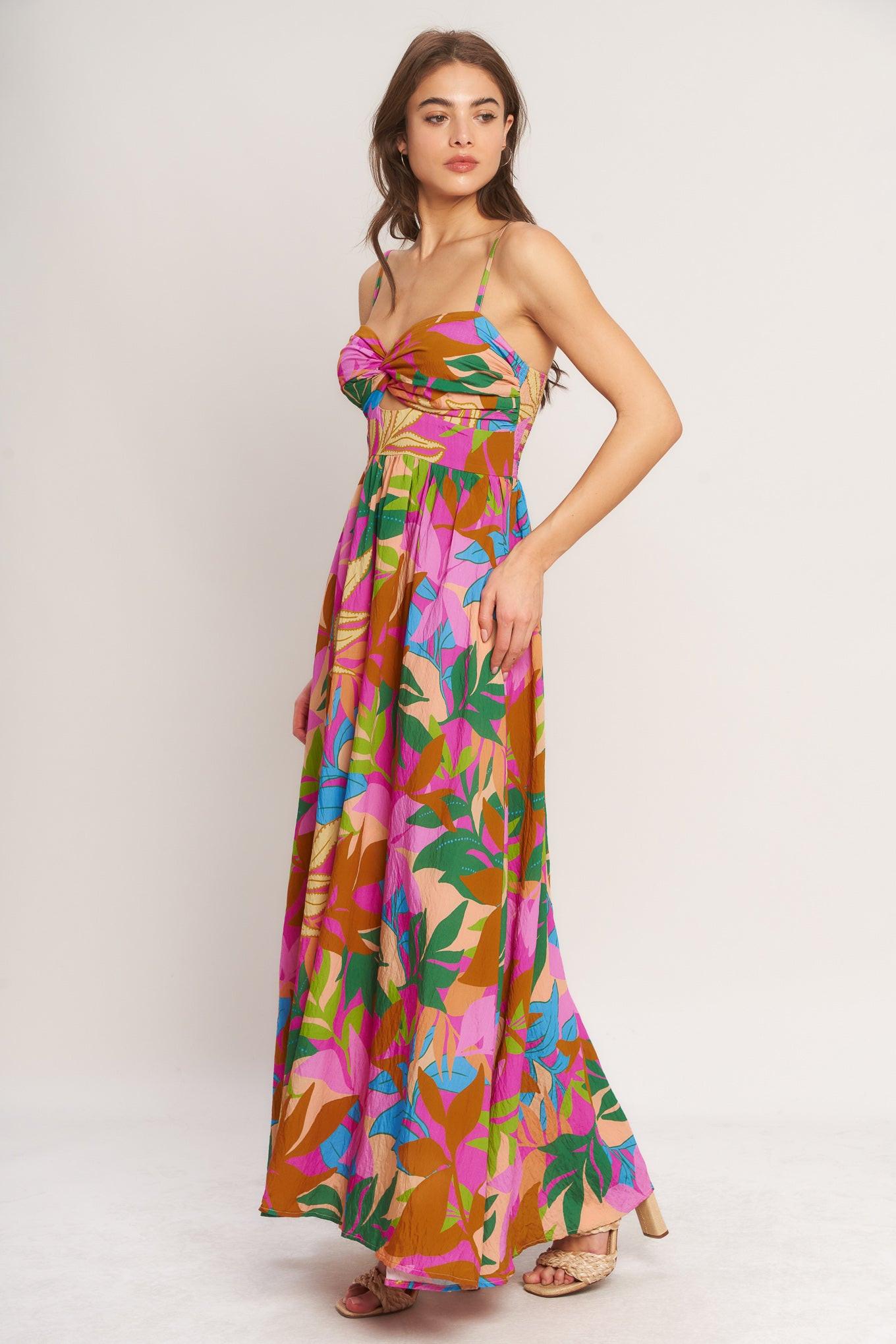 TROPIC FIESTA WOVEN MAXI DRESS Flying Tomato