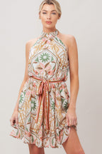 SOFT VOYAGE WOVEN MINI DRESS Flying Tomato