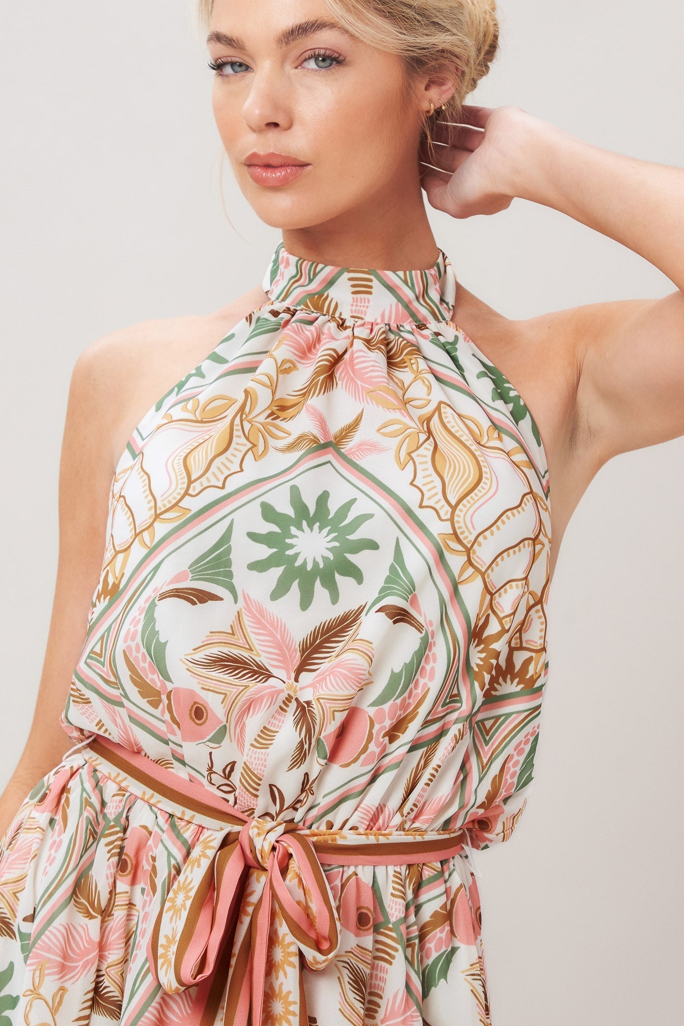 SOFT VOYAGE WOVEN MINI DRESS Flying Tomato