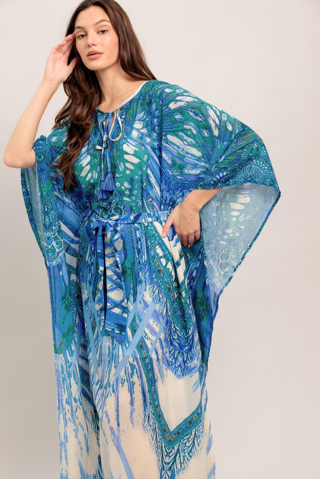 JUST LANDED IN PARADISE WOVEN KAFTAN MAXI DRESS Flying Tomato