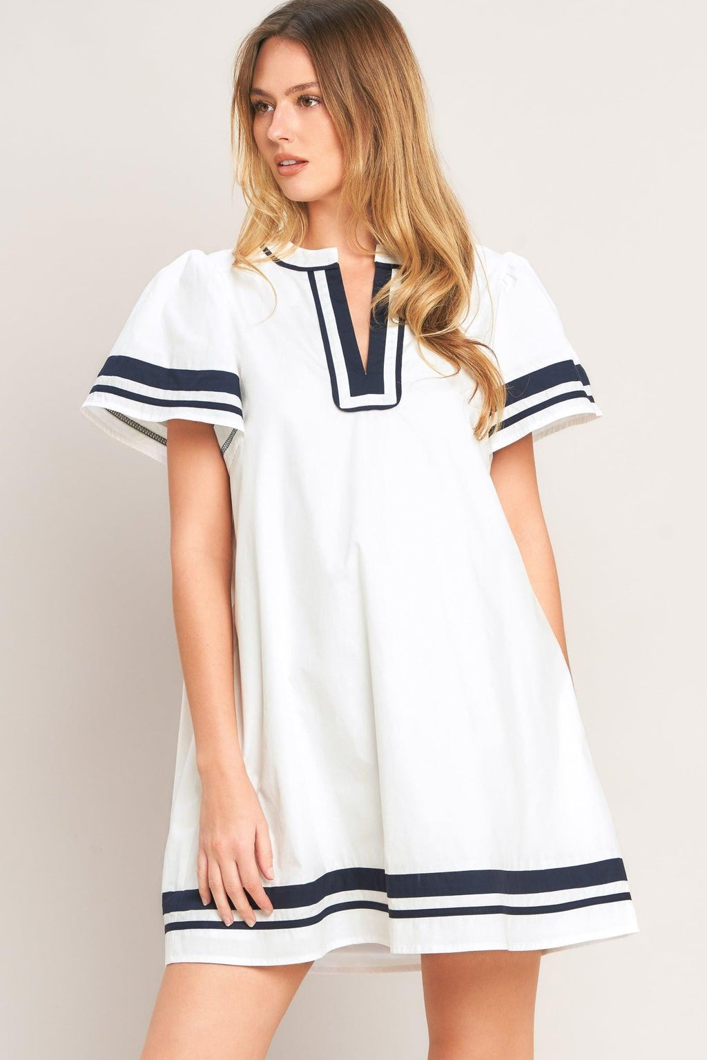 WEEKEND IN THE HAMPTONS WOVEN MINI DRESS Flying Tomato