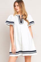 WEEKEND IN THE HAMPTONS WOVEN MINI DRESS Flying Tomato