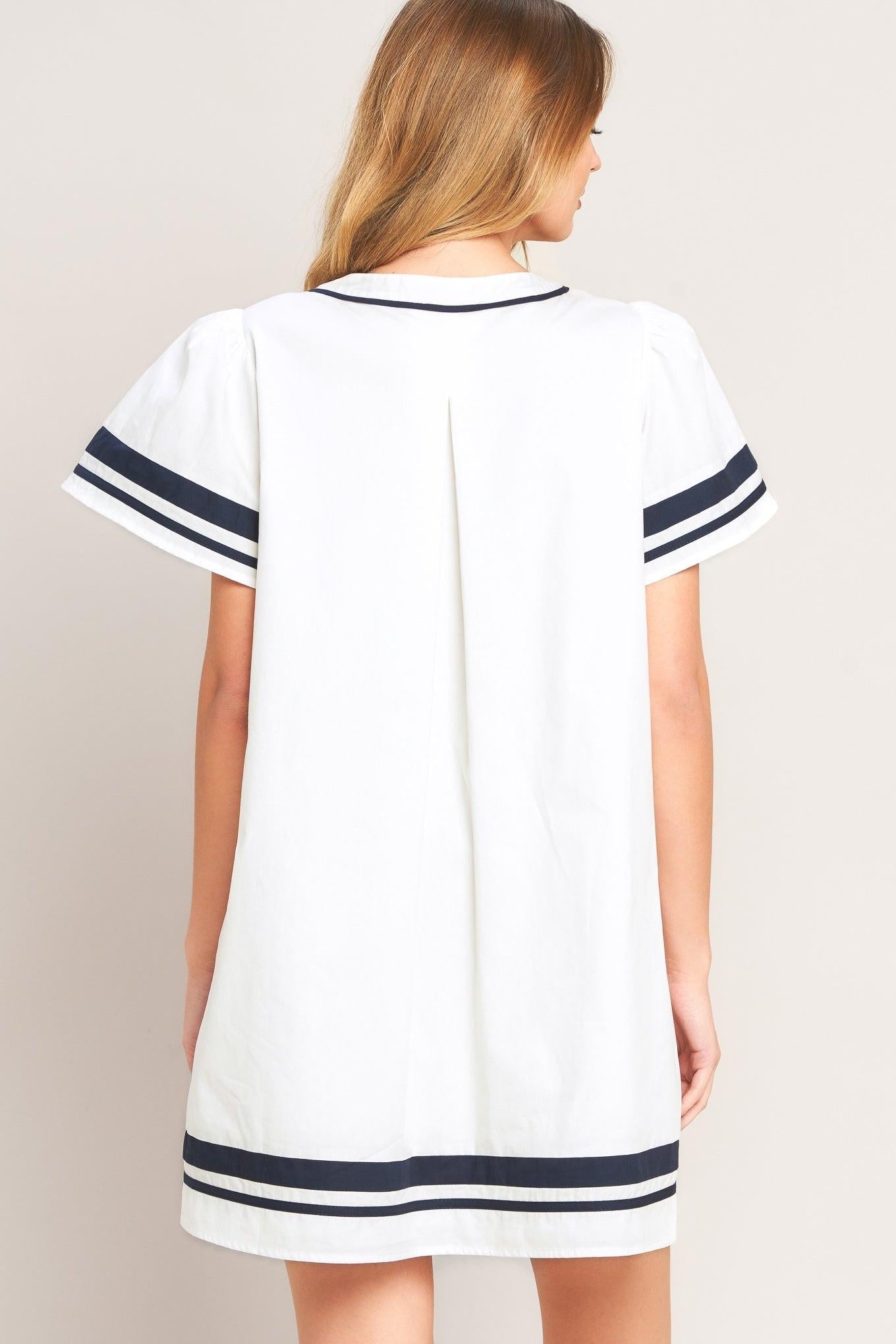 WEEKEND IN THE HAMPTONS WOVEN MINI DRESS Flying Tomato