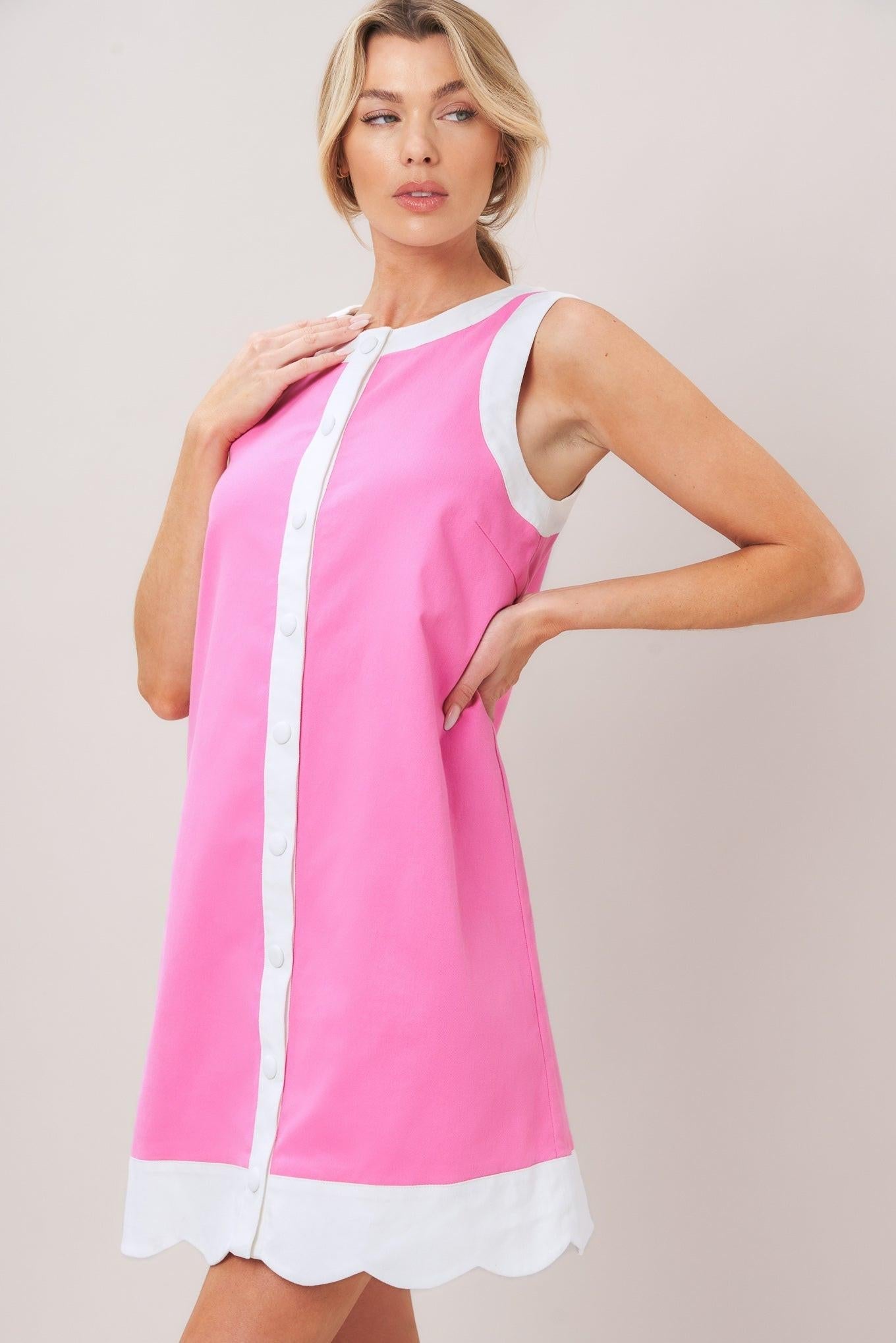 BARBIE SHIFT WOVEN MINI DRESS Flying Tomato