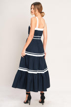 PETAL KISS WOVEN MIDI DRESS Flying Tomato