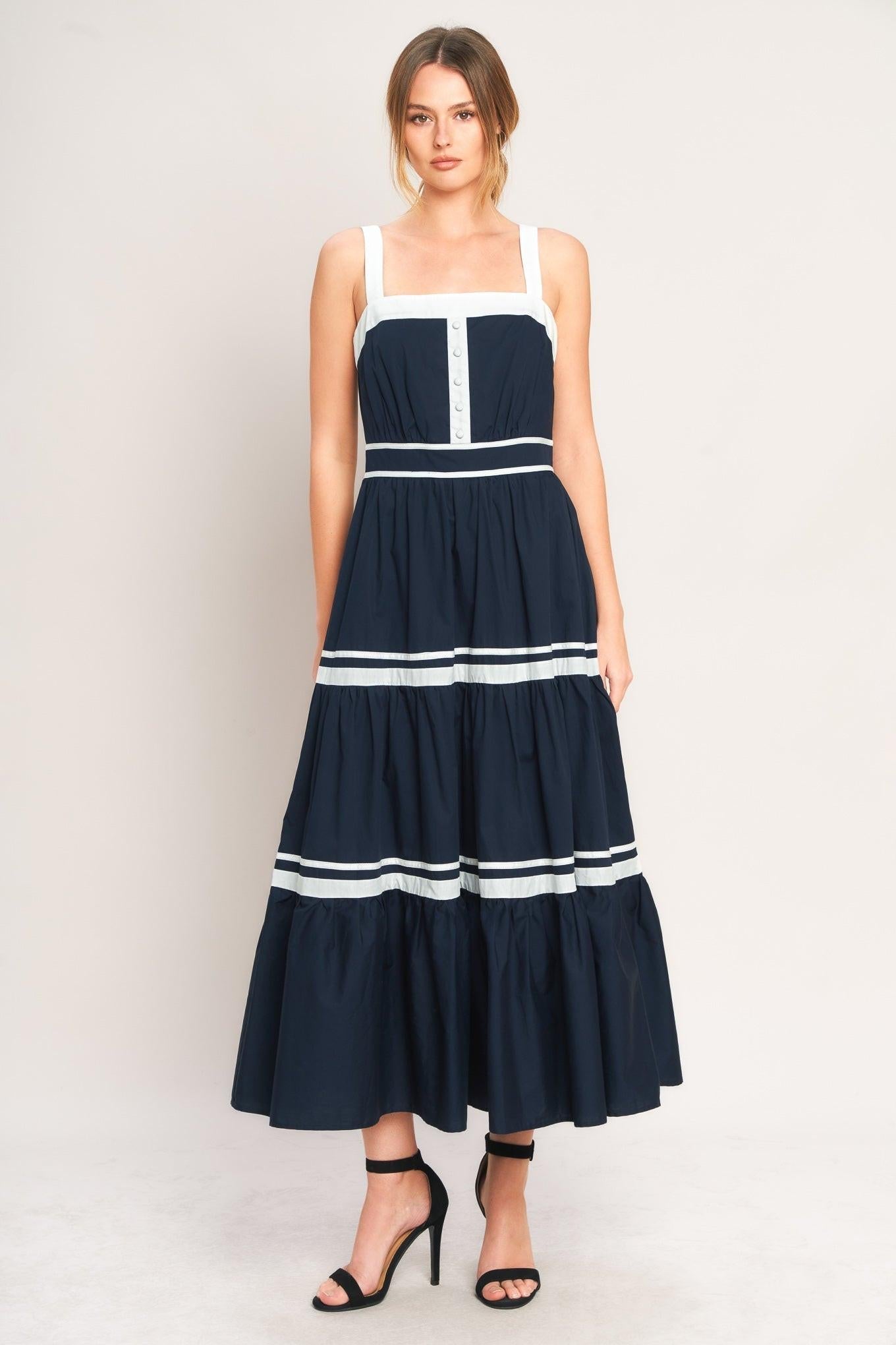 PETAL KISS WOVEN MIDI DRESS Flying Tomato