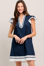PORTSIDE POLISH WOVEN MINI DRESS Flying Tomato