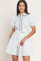 A LITTLE BIT LOVELY WOVEN MINI DRESS Flying Tomato