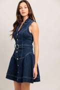 MADE TO FLATTER DENIM MINI DRESS Flying Tomato