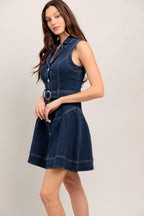 MADE TO FLATTER DENIM MINI DRESS Flying Tomato