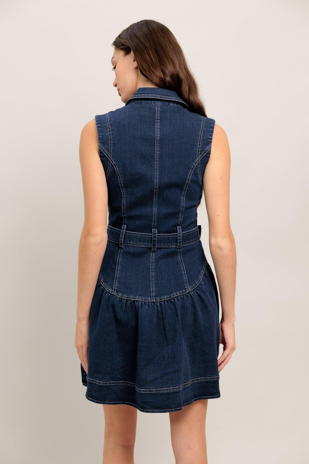 MADE TO FLATTER DENIM MINI DRESS Flying Tomato