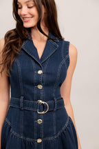 MADE TO FLATTER DENIM MINI DRESS Flying Tomato
