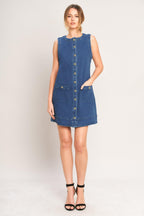 EVERYDAY ICON DENIM SHIFT DRESS Flying Tomato